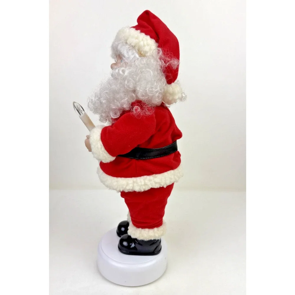 Santa Animated lighted  santa Padma Musical 3 songs candle lights vintage